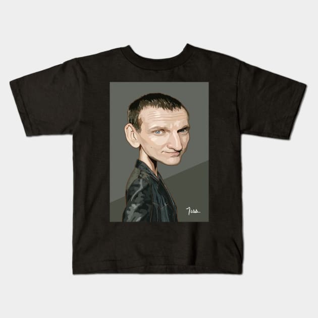 9th Doctor Kids T-Shirt by NESSHEAD